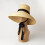 Chapeau de paille d'été chic à large bord pour-Sangle blanche 8