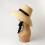 Chapeau de paille d'été chic à large bord pour-Sangle blanche 5