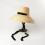 Chapeau de paille d'été chic à large bord pour-Sangle blanche 9