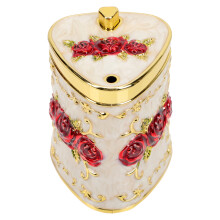 Toothpick Holder Rose Design Kitchen Dispenser Box Golden