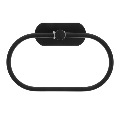 Black Square Towel Ring with Shelf and Tissue Holder