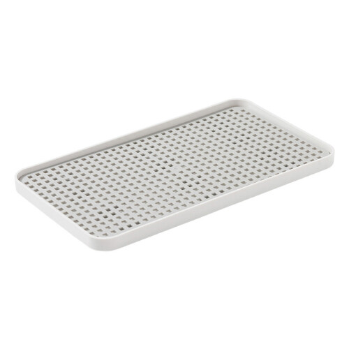 Drain Tray Silicone Utensil Rest Rectangle White