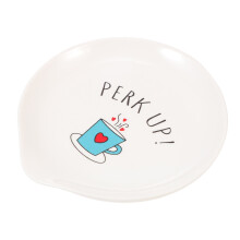 Ceramic Spoon Rest Heat Resistant Porcelain Utensil Holder