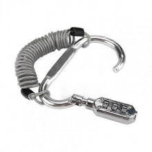 (Silver) Anti-theft Steel Wire Sturdy Zinc Alloy Combination Password Cable Lock for Motorcycle