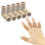 (Light Brown) 10-Pack Finger Sleeves Thumb Splint Elastic Tape Compression Protector Pain Relief 1