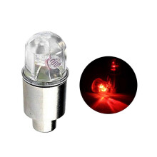 (Red) QingHai LED Vibration Sensor Alloy Universal Bicycle Wheel Valve Cap Light Outdoor