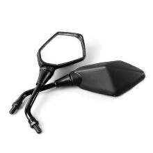 (Black) ABS 8/10mm Motorrad-Seitenspiegel Universal für Kawasaki Versys650/1000 ER6n Z650 Yamaha XSR900 MT125