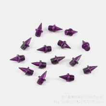 (Purple) 6mm Titanium Alloy Track and Field Sprint Spikes (10pcs)-Yvan