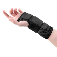 (Black, L Left Foot) 1Pc Adjustable Breathable Wrist Brace Sprain Arthritis Pain Relief Support Left Right Hand