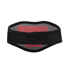 (Red) Wormwood Self-heating Neck Brace Ultralight Adjustable Pain Relief Cervical Wrap