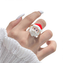 (4090305) Bagues de Noël à motifs de dessins animés, cadeau pour enfants, jeunes femmes et fêtes de fin d'année
