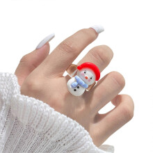 (4090309) Bagues de Noël à motifs de dessins animés, cadeau pour enfants, jeunes femmes et fêtes de fin d'année