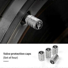 (Style B Silver) 4pcs/lot Aluminum Dustproof Valve Stem Caps for Maserati Ghibli GT Quattroporte Levante