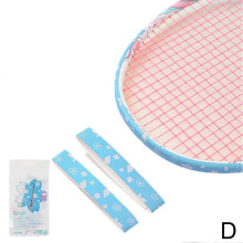(Blue) 2pcs Badminton Racket Head Protection Tape Sticker