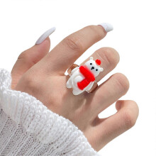 (4090308) Bagues de Noël à motifs de dessins animés, cadeau pour enfants, jeunes femmes et fêtes de fin d'année