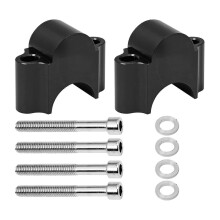 (Black, 22 mm) 1 Pair 22mm 30mm CNC Aluminum Alloy Motorcycle Handlebar Riser Mount Clamps