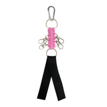 (pink with black) Regulowany plastikowy uchwyt na pompony do plecaka cheerleaderki w kolorze czarnym z czerwonym