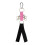 (pink with black) Adjustable Plastic Pom Holder Strap for Cheerleading Backpack Black with Red 1