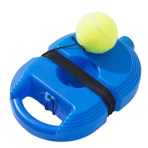 (blue) Blue Tennis Trainer Rebounder with String Ball Self-Practice Tool