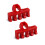 (Red) 2Pcs Badminton Racket Stringing Tool High Tension Load Spreader Adapter Protector Red 1
