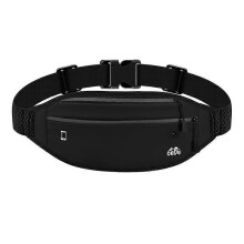 (Black) OUDU Utomhussporter Midjeväska Löpning Vattentät Mobilväska Unisex