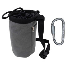 (Gray powder bag Dsh) Sacchetto per magnesite da arrampicata con coulisse, secchiello per magnesite da boulder, sollevamento pesi, palestra, blu