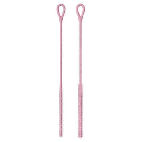 (Pink) Long Straw Brush Soft Drinking Straw Cleaning Brush for Home/Office