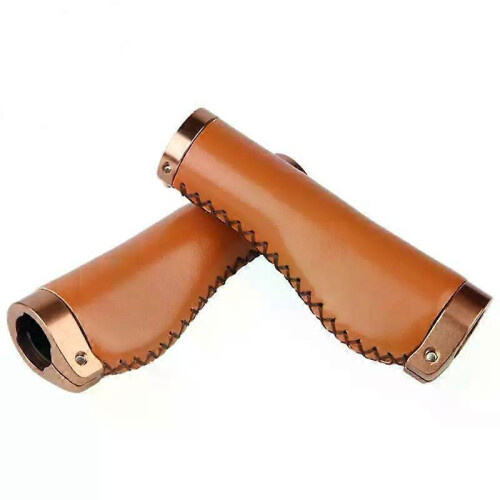 (Handlebar Cover) Cowhide Leather Retro Vintage Waterproof Three Spring Bicycle Saddle