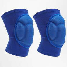 (1Pair Blue-A, S) Thickened Sports Knee Pads Men Elastic Support Basketball Brace Protector NonSlip