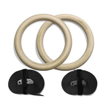 (28mm rings) Anneaux de gymnastique en bois pour la musculation et la gymnastique