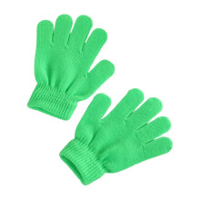 (L) Winter Warm Solid Color Knitted Kids Gloves Split Finger Gloves PUW1521