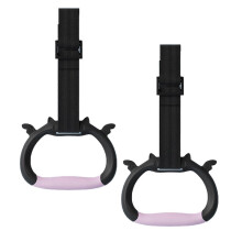 (1.5 meters black) Anneaux de gymnastique pour enfants, barre de traction trapèze avec sangle, 1 m, noir, pour exercices à domicile