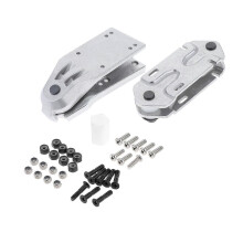 (White) Support de pont à ressort pour skateboard, adaptateur de rail de surf, truck noir