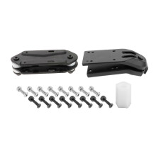 (Black) Support de pont à ressort pour skateboard, adaptateur de rail de surf, truck noir