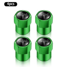 (Green) st däckventilhattar Airdust vattentäta för Tesla Model S/3/X/Y Roadster Cybertruck