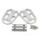 (White) Easy Install Front Foot Pegs Stylish Comfortable Simple Upgrade Motorcycles Black 1