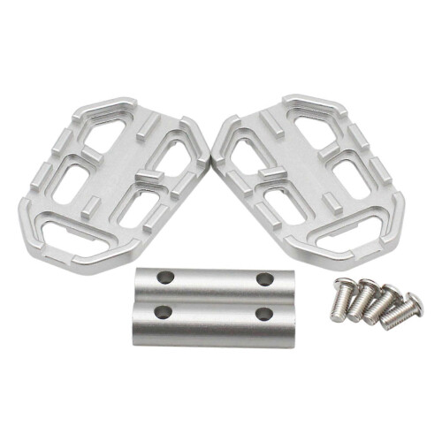 (White) Easy Install Front Foot Pegs Stylish Comfortable Simple Upgrade Motorcycles Black
