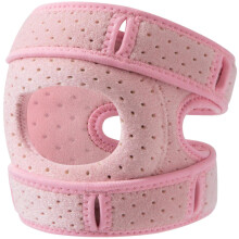 (Pink) Patella Tendon Knee Brace Shock Absorb Support Wrap Soccer Basketball Baseball Black