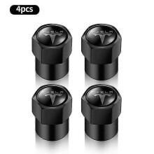 (Black) st däckventilhattar Airdust vattentäta för Tesla Model S/3/X/Y Roadster Cybertruck