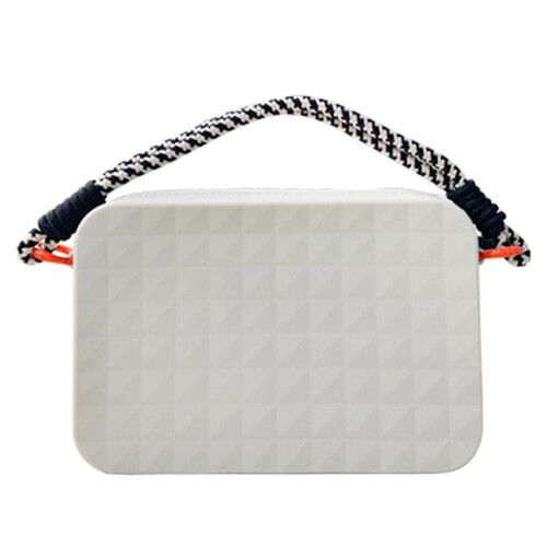 (Gray) Multipurpose Silicone Storage Bag Zippered Strap for Beach Phone & Small Item Soft Case