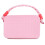 (Pink) Multipurpose Silicone Storage Bag Zippered Strap for Beach Phone & Small Item Soft Case 1