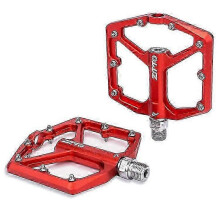 (Red) ZTTO JT07 1 Pair Bicycle Flat Pedal Steel Axis 32 Spikes Bike Pedals Cycling Replace Part