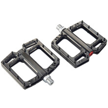 (Black) Aluminum Alloy Mountain Bike Pedals 3 Seal Bearings Nonslip Wide Flat Enduring Black