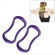 (Purple) anneaux de yoga lisses en PP pour étirements et Pilates, avec résistance.