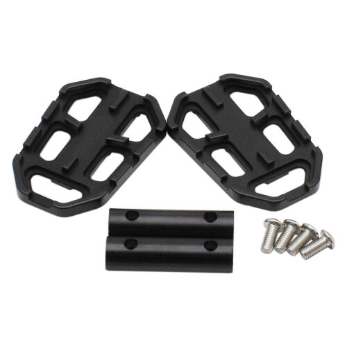 (Black) Easy Install Front Foot Pegs Stylish Comfortable Simple Upgrade Motorcycles Black