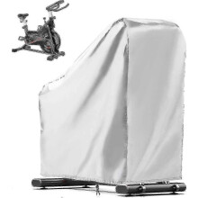 (140*60*120, Silver) Stationary Indoor Cycling Upright Bike Outdoor Protective Cover