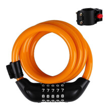(Orange) 5 Digit Code Combination Bike Lock Anti-theft for E-Bike Mountain Bike Outdoor Green 47in