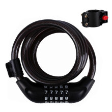 (Black) 5 Digit Code Combination Bike Lock Anti-theft for E-Bike Mountain Bike Outdoor Green 47in