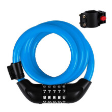 (Blue) 5 Digit Code Combination Bike Lock Anti-theft for E-Bike Mountain Bike Outdoor Green 47in