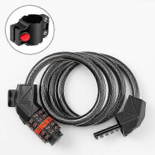 (orange,black) Anti-Theft Bicycle Cable Lock with Password Combination